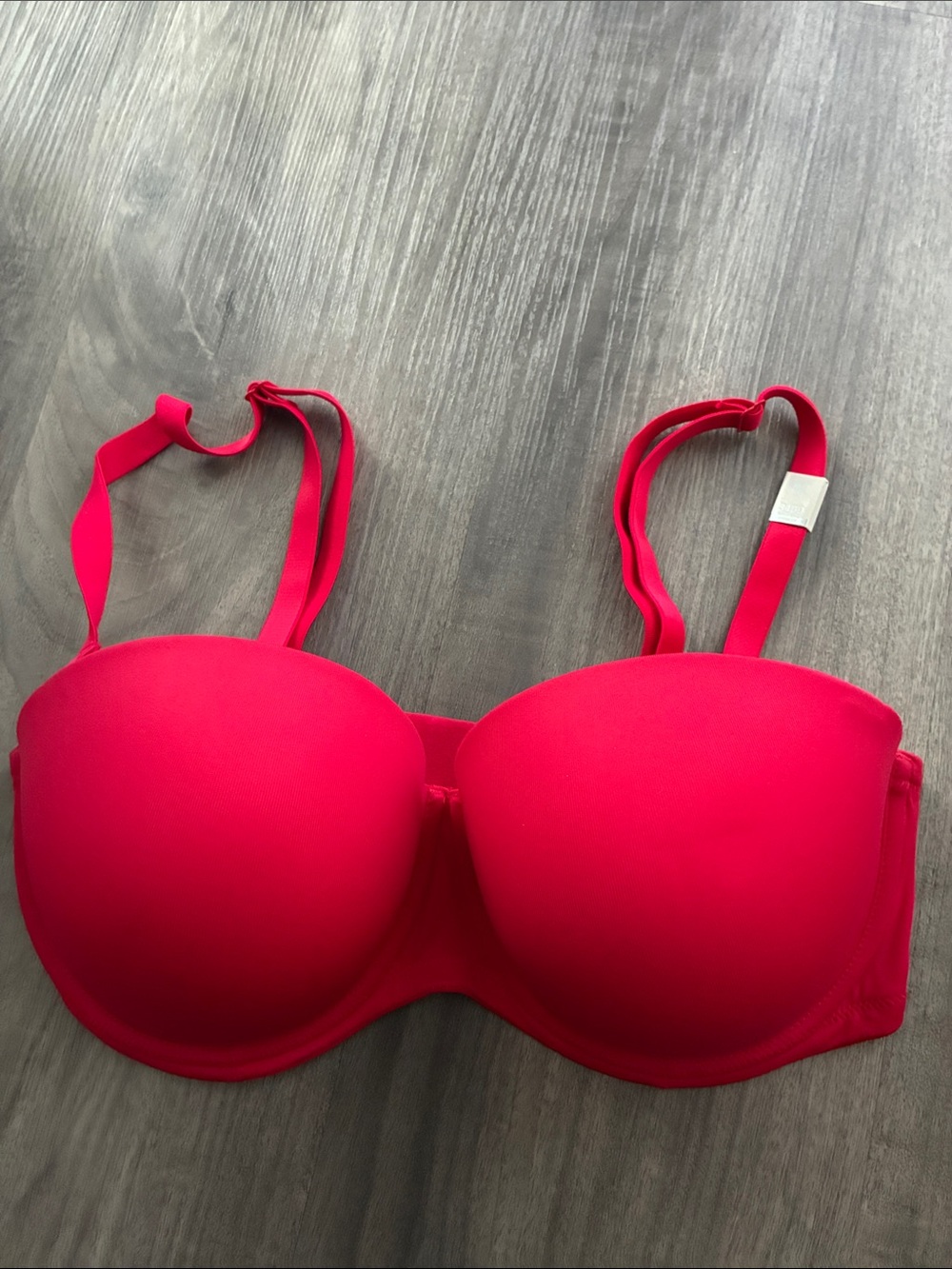 Victorias Secret Pink Strapless Convertible Push-Up Bra - Red